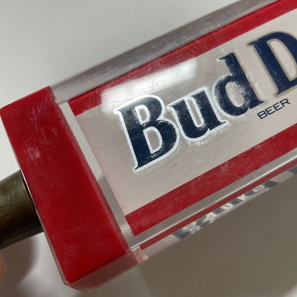 Bud Dry Acrylic Beer Tap Handle‎ Keg Topper 6" - Picture 9 of 10